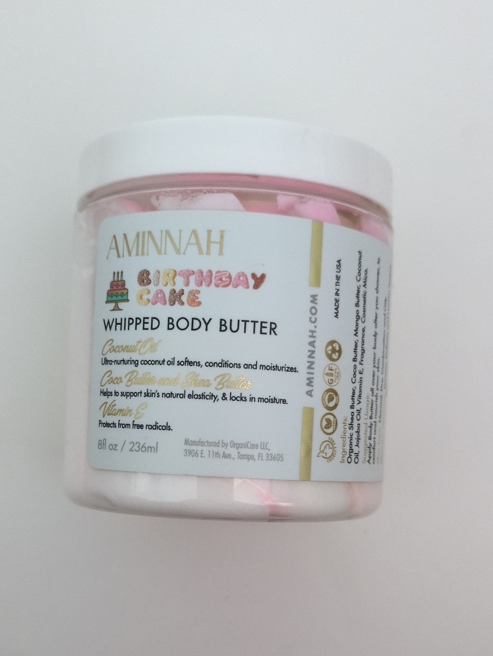 Aminnah Birthday Cake Whipped Body Butter